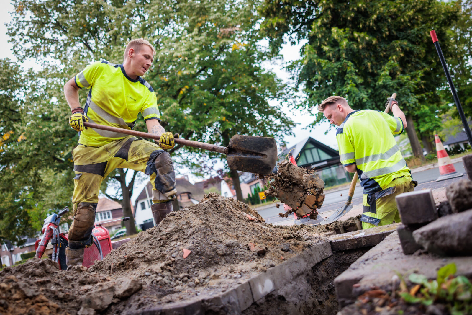 Foto werkzaamheden graven