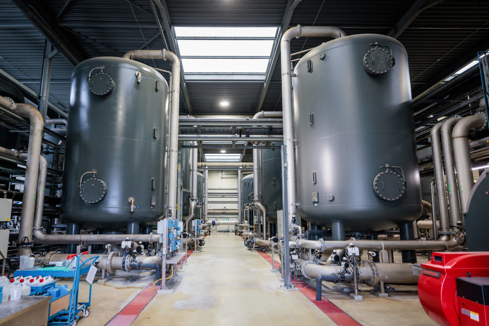 Foto van een installatie in fabriek