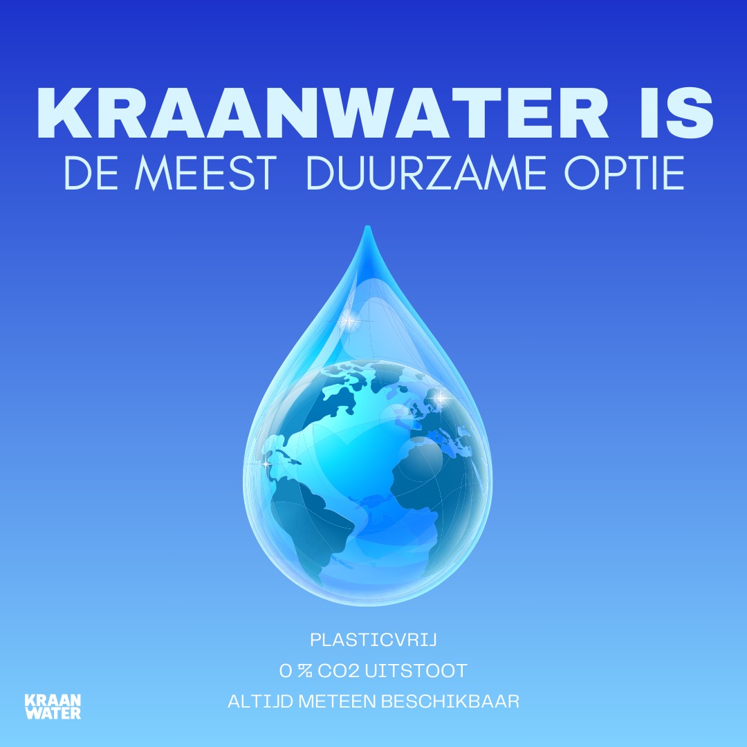 poster kraanwater is de meest duurzame optie
