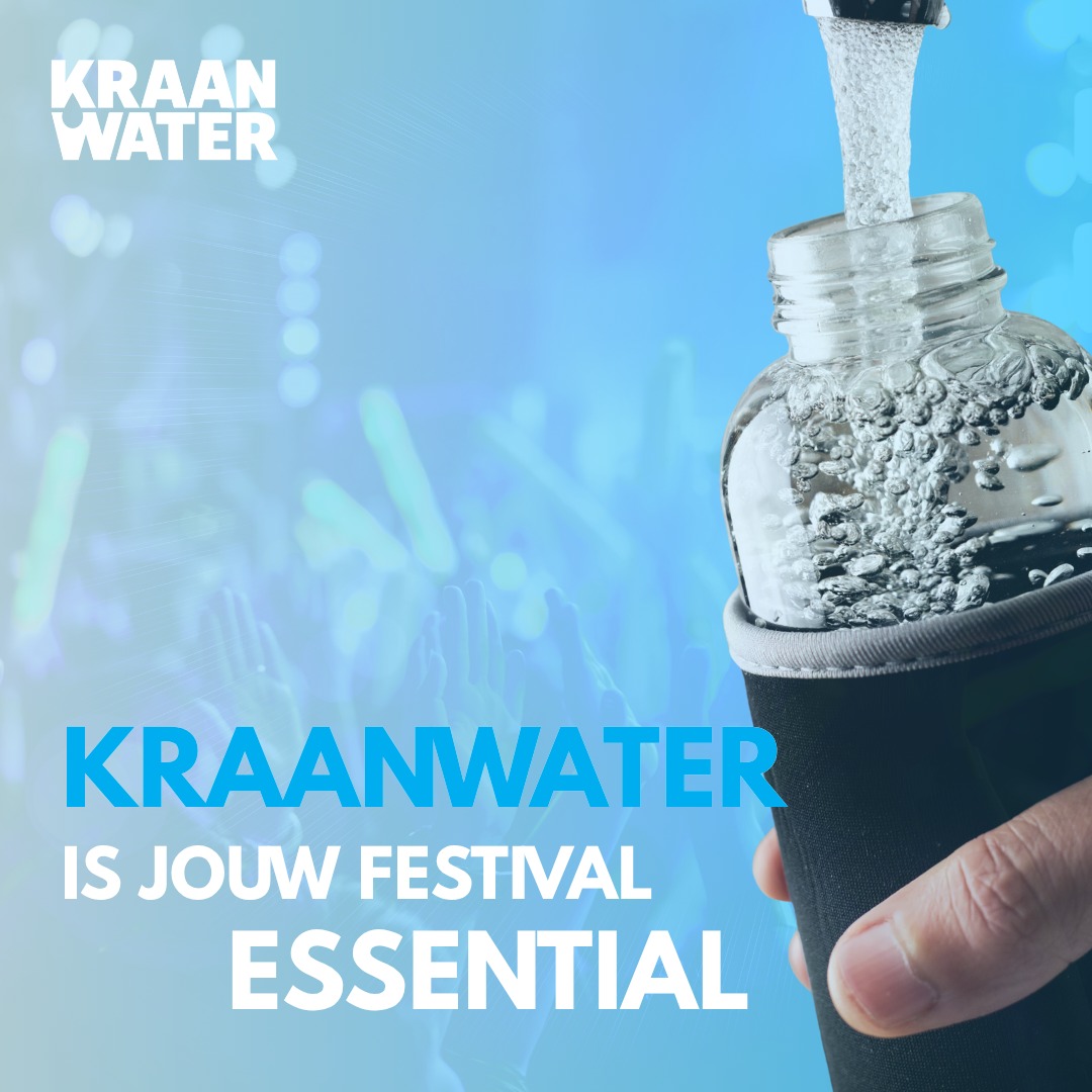 Poster kraanwater is jouw festival essential