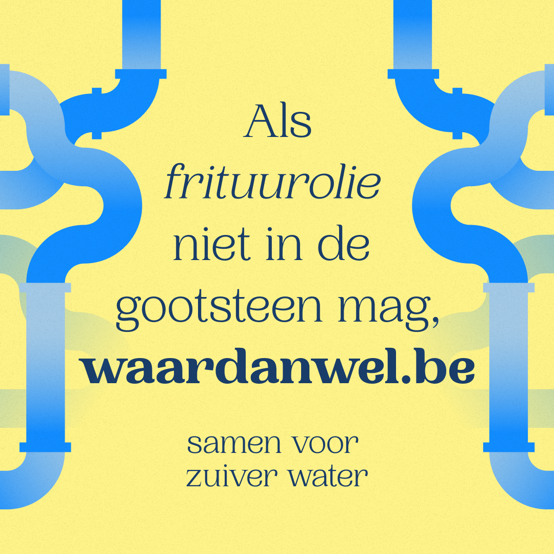 Poster als frituurolie niet in de gootsteen mag